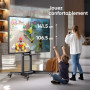 ONKRON Support TV roulettes pour 32-75 Pouces TV, Meuble TV Poids de 50 kg - Pied TV avec VESA 200x200 - VESA 600x400/Ecran Mobi