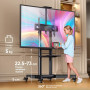 ONKRON Support TV roulettes pour 32-75 Pouces TV, Meuble TV Poids de 50 kg - Pied TV avec VESA 200x200 - VESA 600x400/Ecran Mobi