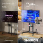 ONKRON Support TV roulettes pour 32-75 Pouces TV, Meuble TV Poids de 50 kg - Pied TV avec VESA 200x200 - VESA 600x400/Ecran Mobi