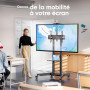 ONKRON Support TV roulettes pour 32-75 Pouces TV, Meuble TV Poids de 50 kg - Pied TV avec VESA 200x200 - VESA 600x400/Ecran Mobi