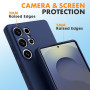 Ikziwreo Coque pour Samsung Galaxy S25 Ultra, avec 2 Pièces Protecteur D'écran en Verre Trempé, Housse Silicone Souple Ultra-Min