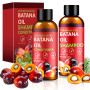 Batana Öl Shampoo und Conditioner Set, Batana Haar Shampoo Set für Haarwachstum, Shampoo Conditioner für Wiederherstellung besch