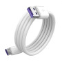 HQ-CLOUD CÂBLE USB TYPE C BLANC 1M 5A CHARGEUR CHARGE RAPIDE COMPATIBLE AVEC LES SMARTPHONES USB TYPE C