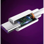 HQ-CLOUD CÂBLE USB TYPE C BLANC 1M 5A CHARGEUR CHARGE RAPIDE COMPATIBLE AVEC LES SMARTPHONES USB TYPE C