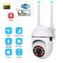Caméra de sécurité sans Fil, Caméra de Surveillance WiFi 1080 HD, Vision Nocturne, Conversation Bidirectionnelle, Détection de M