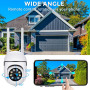Caméra de sécurité sans Fil, Caméra de Surveillance WiFi 1080 HD, Vision Nocturne, Conversation Bidirectionnelle, Détection de M