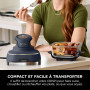 Ninja CRISPi Friteuse sans huile portable, 3,8L, 4-en-1 : Frire sans huile, Rôtir, Garder au chaud, Recroustiller, Design compac