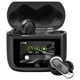JBL Tour Pro 3, Écouteurs sans Fil, étui Intelligent de Recharge, 40h d'autonomie, avec Réduction de Bruit Adaptative, Bluetooth