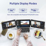 domyfan 14" Moniteur pour Ordinateur Portable, 1080P FHD Extension D'écran pour Ordinateur Portable, HDMI/USB-A/Type-C Plug and 