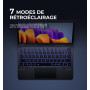 Dexnor Clavier Tablette pour Samsung Galaxy Tab S10 FE/S9 FE 10,9"/S9 11" Magic Style Keyboard Magnétique Support avec Pavé Tact