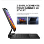 Dexnor Clavier Tablette pour Samsung Galaxy Tab S10 FE/S9 FE 10,9"/S9 11" Magic Style Keyboard Magnétique Support avec Pavé Tact