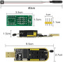 SOIC8 SOP8 Puce Flash IC CH341A Programmeur USB Puce BIOS Flash Module de Programmation USB (Programmeur SB + Clip SOP8 + Adapta