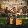 maXpeedingrods 2300W Generateur Electrique Groupe Electrogene Inverter Silencieux Essence 4 Temps avec Prises USB et 230 V Gener