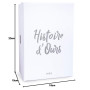 Histoire d'Ours - Peluche Ours - Blanc & Pailleté Argenté - 24 cm - Collection Charms - Peluche Toute Douce & Toute Ronde - Avec