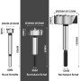Mèche Forstner 12 mm pour bois, embouts Forstner diamètre 12 mm, longueur 90 mm avec tige ronde de 8 mm