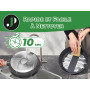 JUST PERFECTO Batterie de cuisine induction - set de casseroles tout feux avec couvercle en verre - lot avec des poêles anti adh