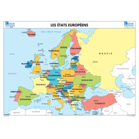Carte L'Europe : Relief/Etats