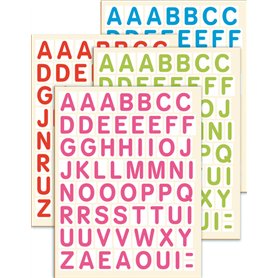 Gommettes lettres majuscules