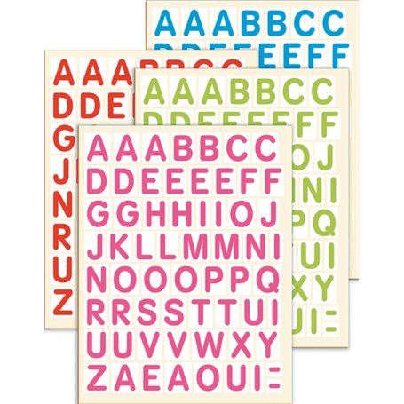 Gommettes lettres majuscules