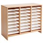 Mobinathan meuble bas 24 plateaux hêtre