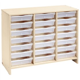 meuble bas 21 bacs incolores bouleau