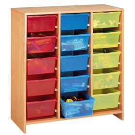 Meuble haut 15 bacs multico. hêtre