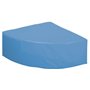 Pouf 1/4 de cercle toile bleue