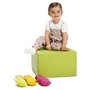 Pouf carré vert
