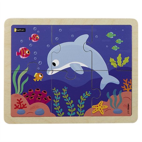 Puzzle bois - Le dauphin - 6p