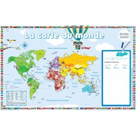 Les posters effaçables - La carte du monde
