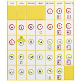 Le calendrier à construire