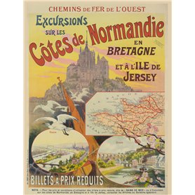 Affiche des Sites de Normandie et de Bretagne