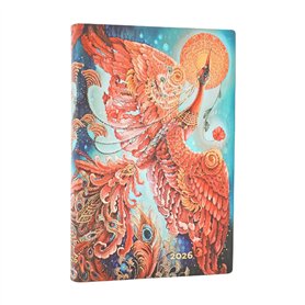 12 Mois Flexi 2026 Oiseau de Feu Mini Horizontal