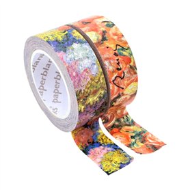 Washi Pack mixte de rubans adhesifs Washi Les Chrysanthemes de Monet/Renoir