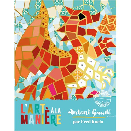 L'art à la manière de Gaudi - mosaïques animaux - pochette avec accessoires