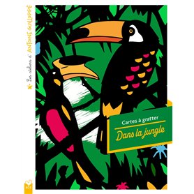 Les ateliers d'Antoine Guilloppé - Cartes à gratter Dans la jungle - pochette avec accessoires