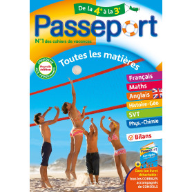 Passeport - Toutes les matières - De la 4e à la 3e - Cahier de vacances 2025