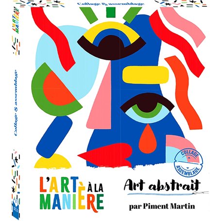 L'art à la manière Art abstrait - Collage et assemblage - boîte avec accessoires