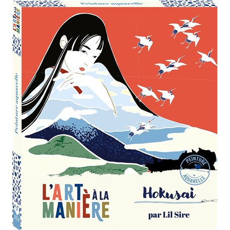 L'art à la manière d'Hokusai - Peinture aquarelle - boîte avec accessoires