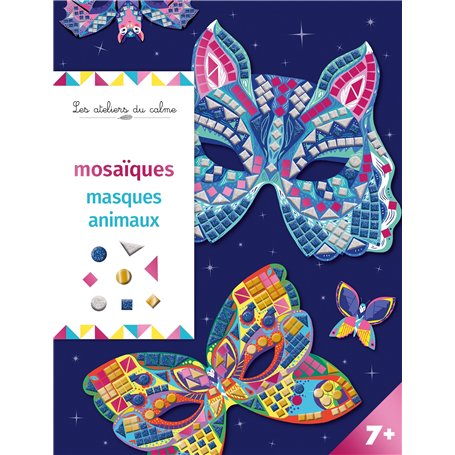 Mosaïques masques animaux - pochette avec accessoires