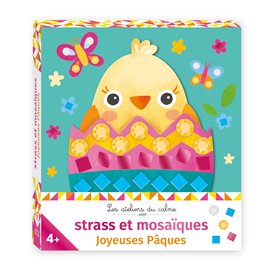 Strass et mosaïques Joyeuses Pâques - mini boîte avec accessoires