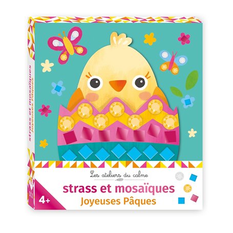 Strass et mosaïques Joyeuses Pâques - mini boîte avec accessoires