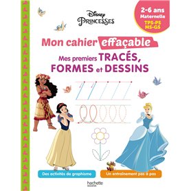 Disney - Princesses - Mon cahier effaçable - Mes premiers tracés