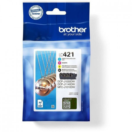 Pack de 4 Cartouches d'encre LC421VAL - BROTHER - Noir. Cyan. Magenta et Jaune c 44,99 €