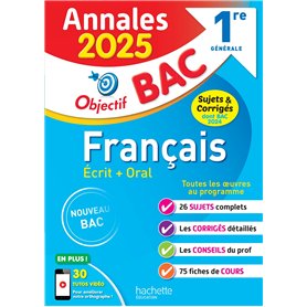 Annales Objectif BAC 2025 - Français 1re générale