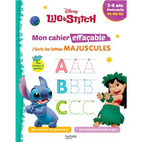 Disney - Lilo Stitch - Mon cahier effaçable - J'écris les lettres majuscules (3-6 ans)