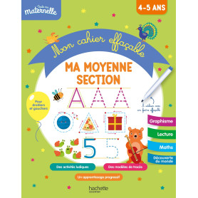 Toute ma maternelle - Mon cahier effaçable - Ma moyenne section (4-5 ans)