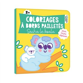 Coloriages à bords pailletés - Sacha le koala