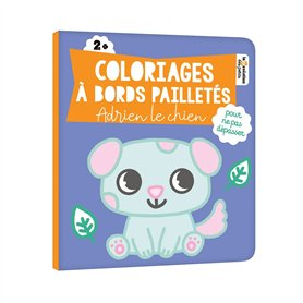 Coloriages à bords pailletés - Adrien le chien