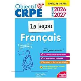 Objectif CRPE 2026-2027 - Français - La leçon - épreuve orale d'admission